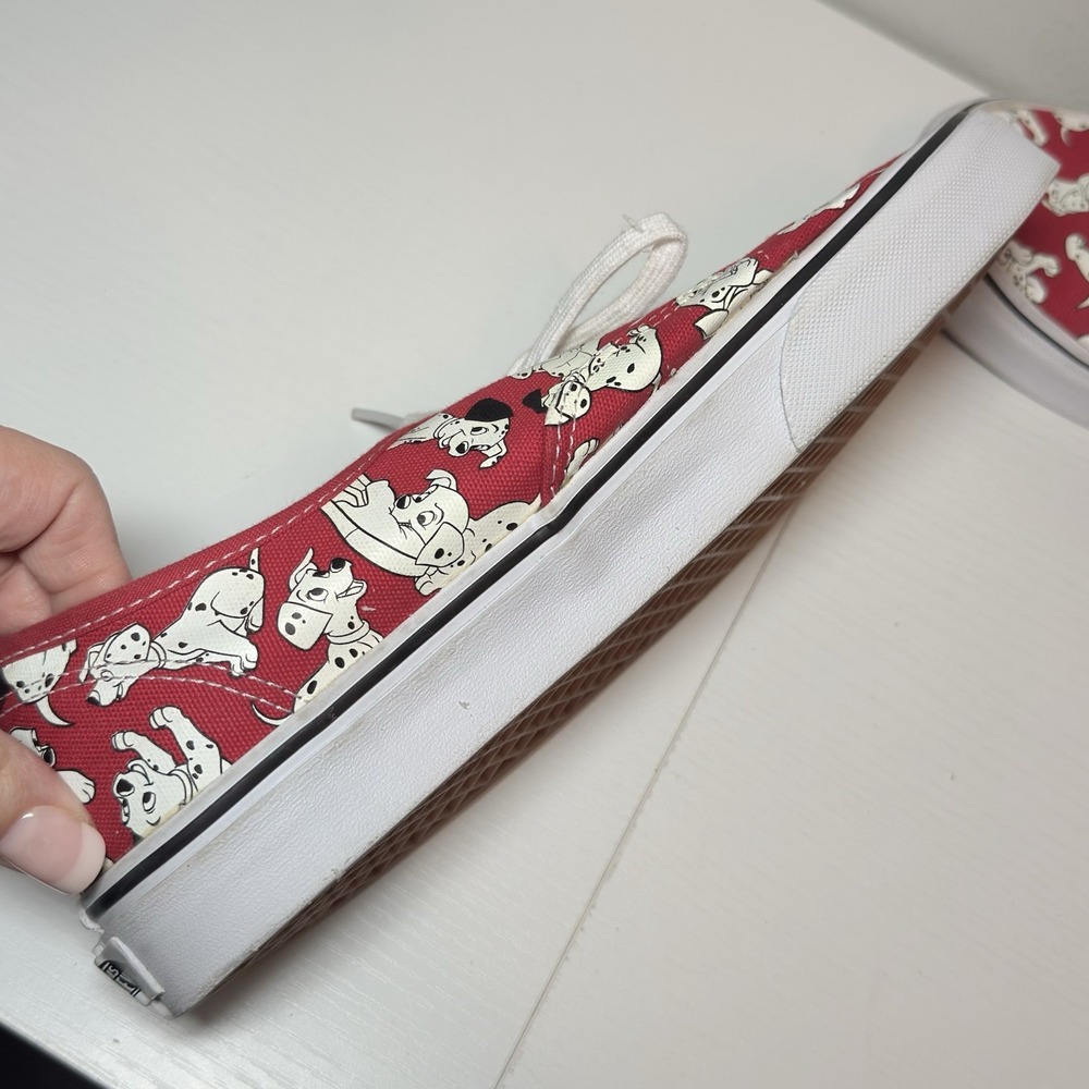 Vans X Disney 101 Dalmatians Low Top Sneaker Red White Women's 10.5 Men's 9 - Picture 11 of 12